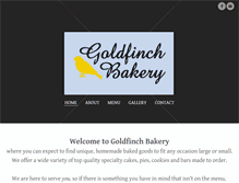 Tablet Screenshot of goldfinchbakery.com